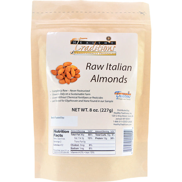 Raw Italian Almonds - 8 oz. Bag