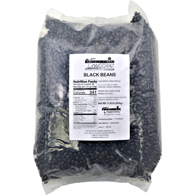 Black Beans 5 Kg. (11.02 lbs.) bag Healthy Traditions