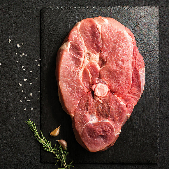 Pastured Pork Ham Steaks, average 1.3 lbs  (Minimum of 4 Steaks)