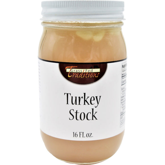 Pastured Turkey Bone Stock 16 oz. (2-jar minimum)