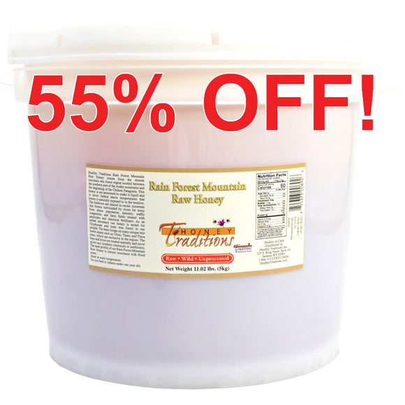 Rain Forest Mountain Raw Honey - 11 lb. Pail