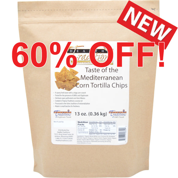 Taste of the Mediterranean Tortilla Chips 13 oz. - Cónico Cremoso