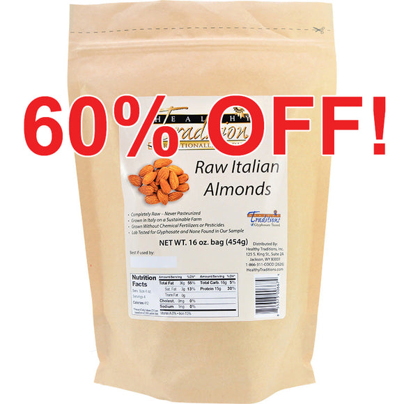 Raw Italian Almonds - 16 oz. Bag