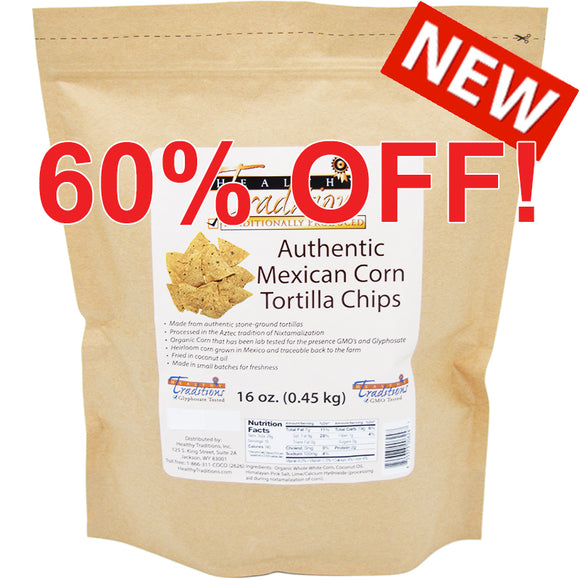 Authentic Mexican Cónico Cremoso Corn Tortilla Chips - 16 oz.