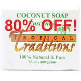 Unscented Coconut Soap - 1 Bar - 3.5 oz.