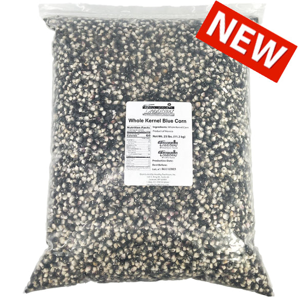 200 lbs. GMO-tested Blue Whole Kernel Corn – (8 x 25 lb. bags)
