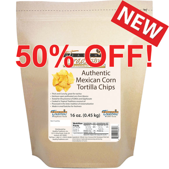 Authentic Mexican Cónico Cremoso Corn Tortilla Chips - 16 oz.