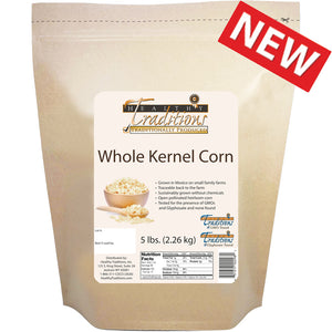 GMO-tested Cónico Cremoso Whole Kernel Corn – 5 lb. Bag