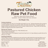 Pastured Chicken Raw Pet Food - 5 lb.