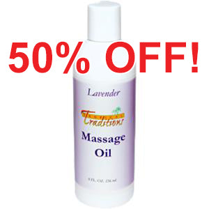 Virgin Coconut Oil Massage Oil - Lavender - 8 oz.