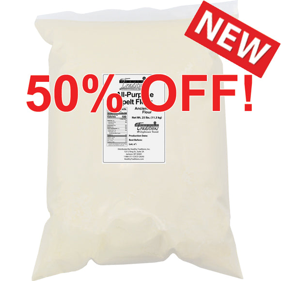 All-Purpose Spelt Flour - 25 lb. Bag