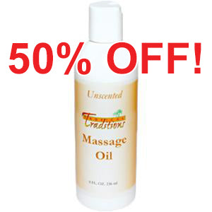 Virgin Coconut Oil Massage Oil -  Unscented - 8 oz.