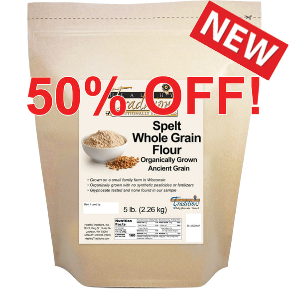 Spelt Whole Grain Flour - 5 lb. Bag