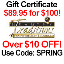 $100 Gift Certificate for $89.95! Use Code: SPRING