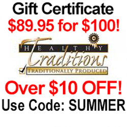 $100 Gift Certificate for $89.95! Use Code: SUMMER