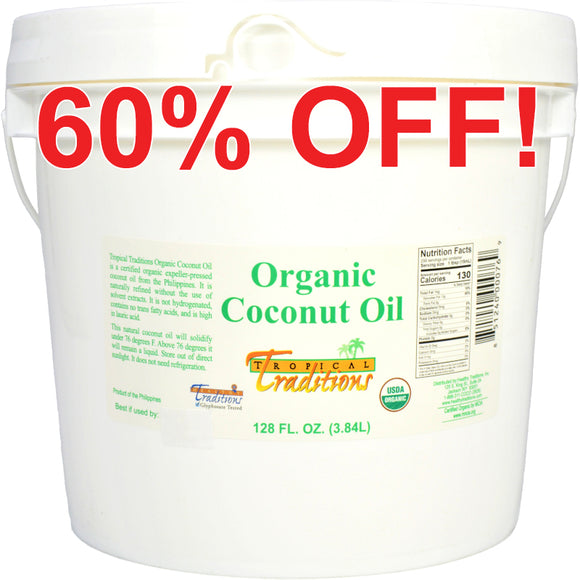 Coconut Oil - Organic - Expeller-Pressed - 1 Gallon