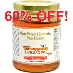 Rain Forest Mountain Raw Honey - 14 oz. Glass Jar