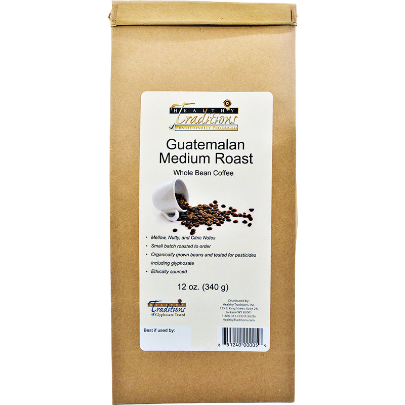 Guatemalan Medium Roast Whole Bean Coffee - 12 oz. – Healthy Traditions