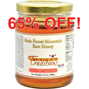 Rain Forest Mountain Raw Honey - 14 oz. Glass Jar