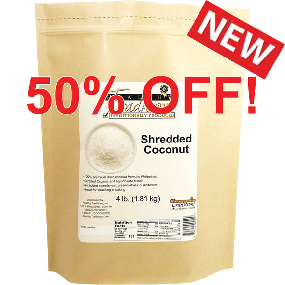 Organic Shredded Coconut - 4-lb Bag