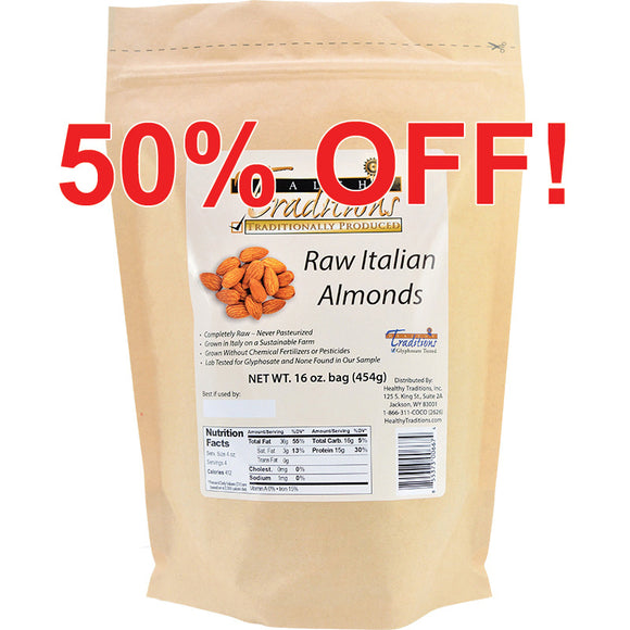 Raw Italian Almonds - 16 oz. Bag