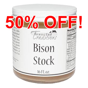 Grass-fed Bison Bone Stock 16 oz (2-jar minimum)