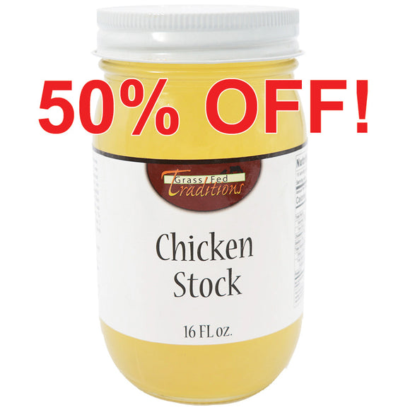 Pastured Chicken Bone Stock 16 oz. (2-jar minimum)