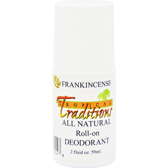 Aluminum-Free Virgin Coconut Oil Deodorant Roll-on - Frankincense 2 oz.