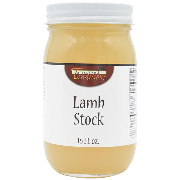 Grass-fed Lamb Bone Stock 16 oz (2-jar minimum)
