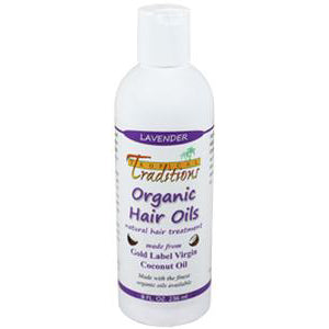 Organic Coconut Oil Hair Oils - 8 oz. - Lavender