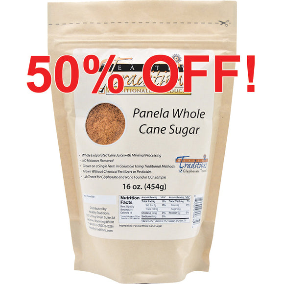 Panela Whole Cane Sugar - 1lb Bag