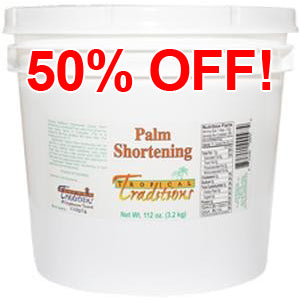 1 Gallon Glyphosate-Tested Palm Shortening - 112 oz.