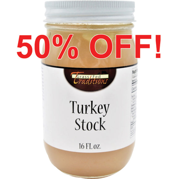 Pastured Turkey Bone Stock 16 oz. (2-jar minimum)