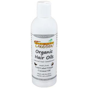 Organic Coconut Oil Hair Oils - 8 oz. - Unscented