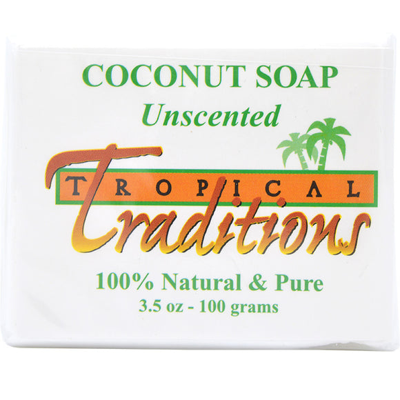 Unscented Coconut Soap - 1 Bar - 3.5 oz.