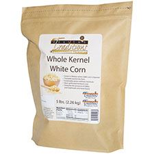 GMO-tested White Whole Kernel Corn – 5lb. Bag
