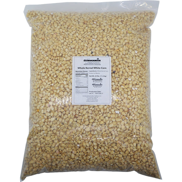 100 lbs. GMO-tested White Whole Kernel Corn – (4 x 25 lb. bags)